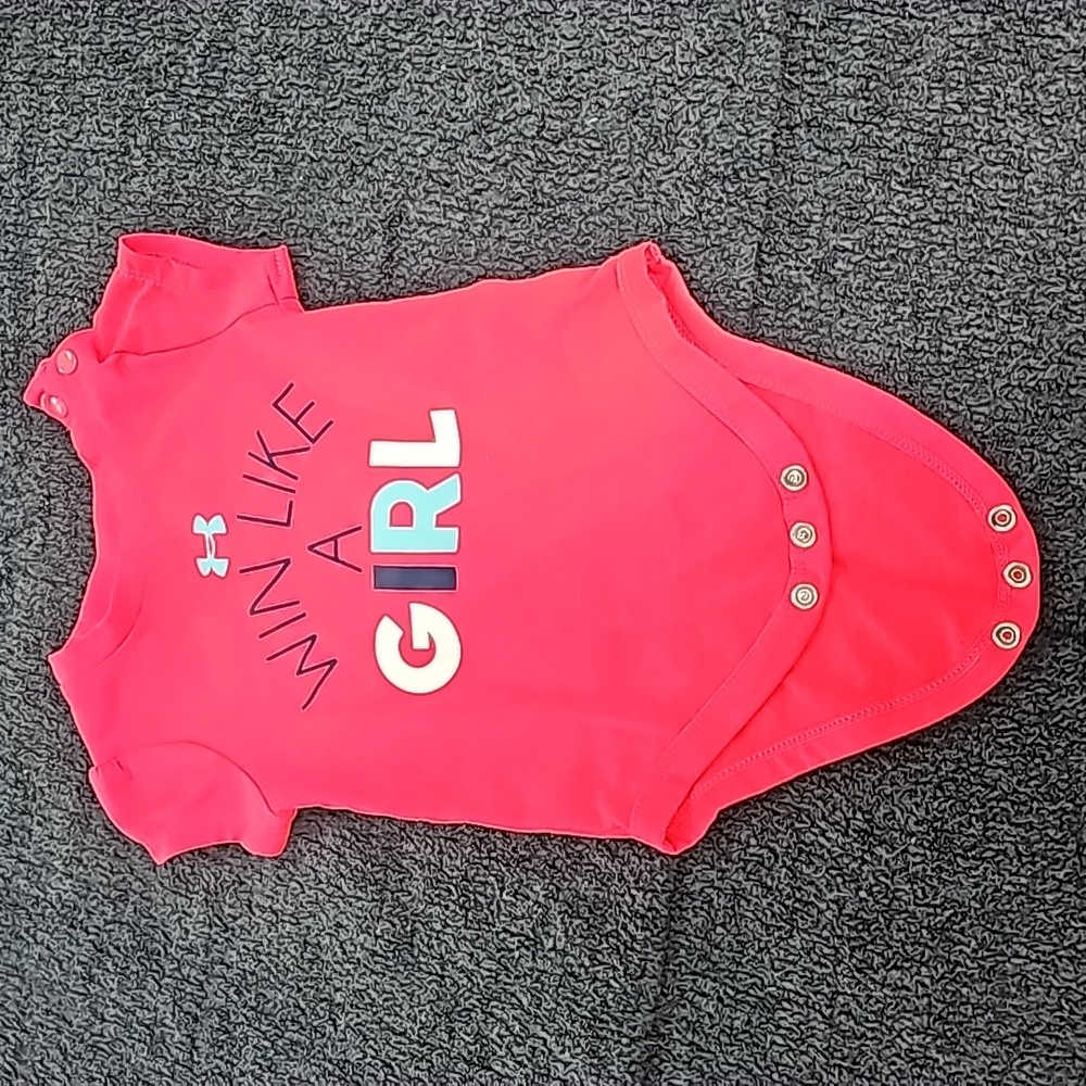 Like new UA pink onesie